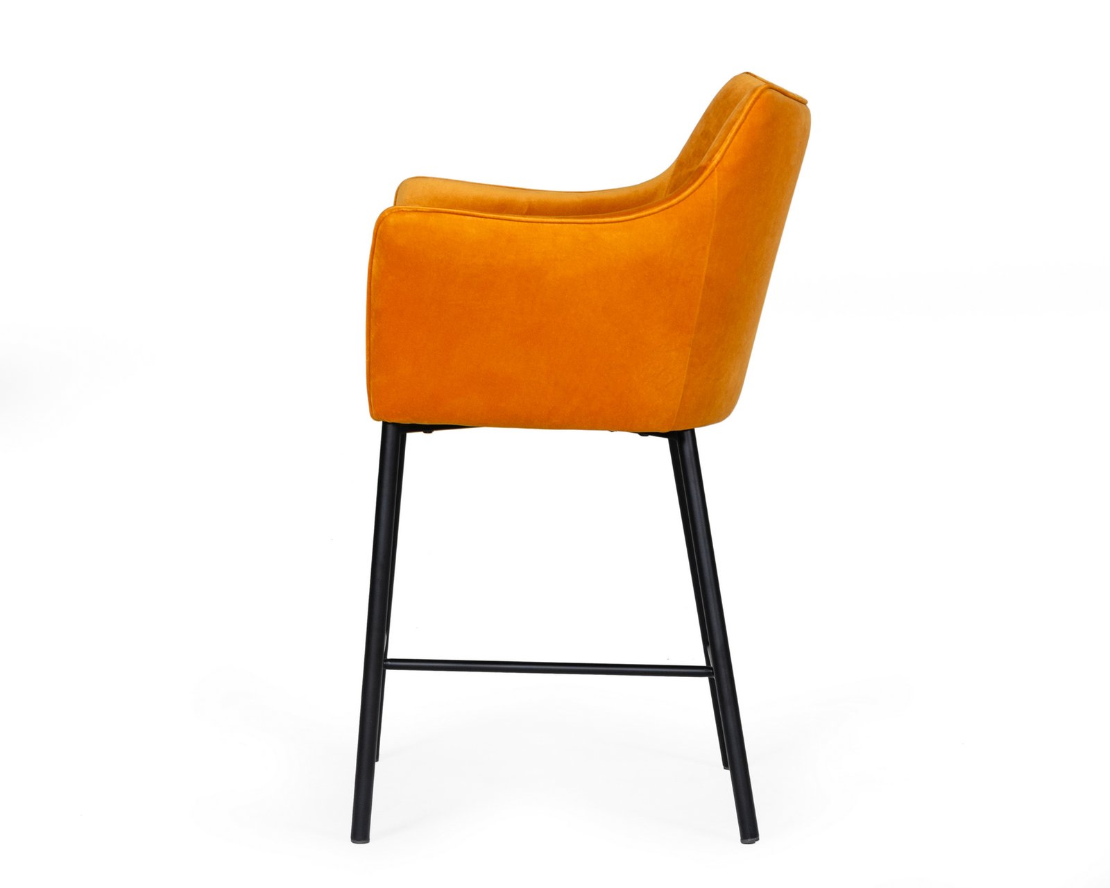 Modrest Exodus - Modern Orange Velvet Counter Stool - Image 5