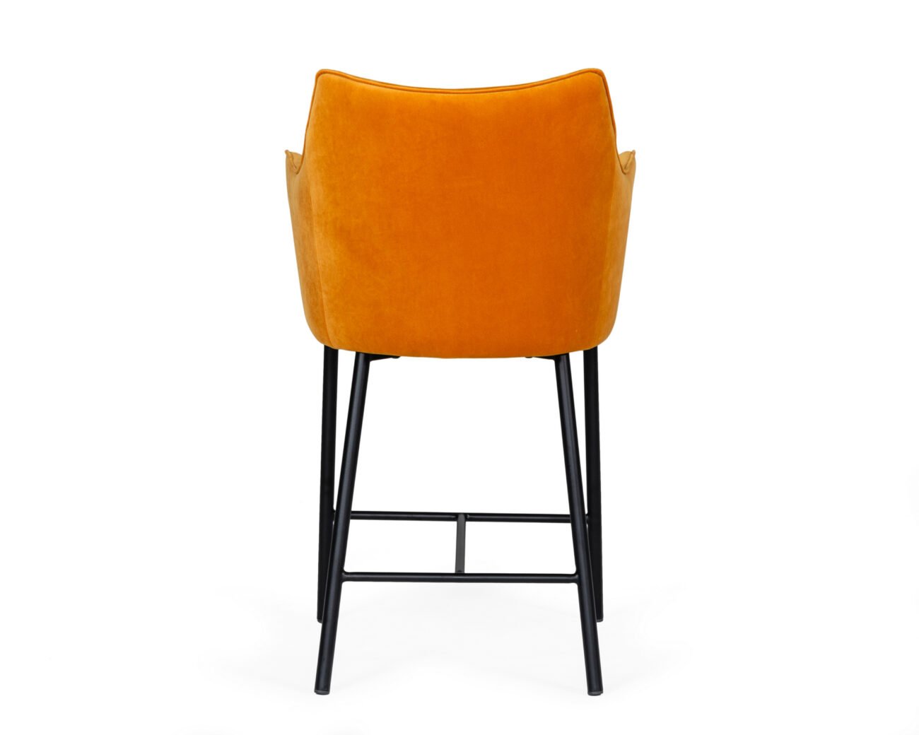 Modrest Exodus - Modern Orange Velvet Counter Stool - Image 2