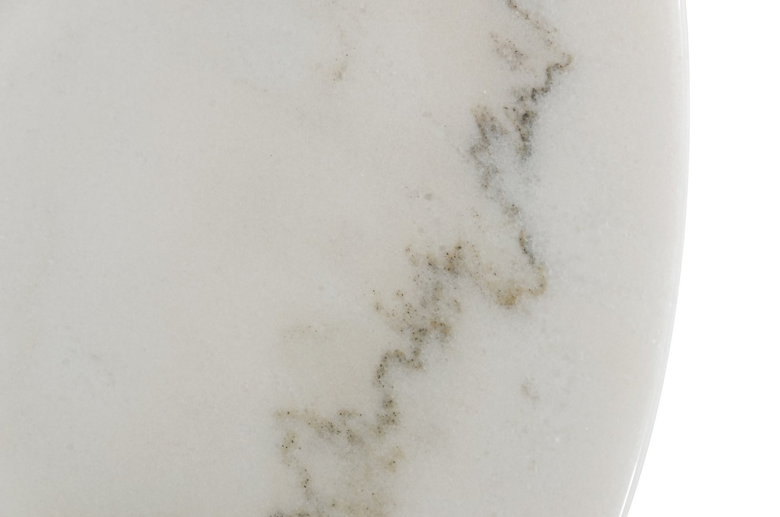 Modrest Fairway - Glam White Marble and Brushed Gold End Table - Image 2