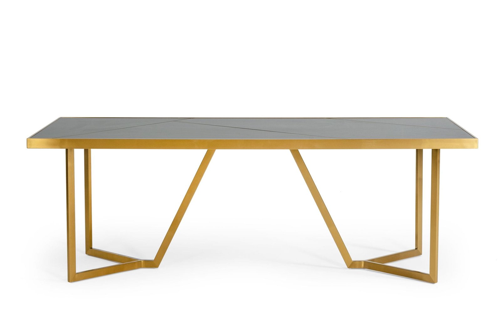 Modrest Nolte - Glam Black Zebrawood and Gold Dining Table - Image 2