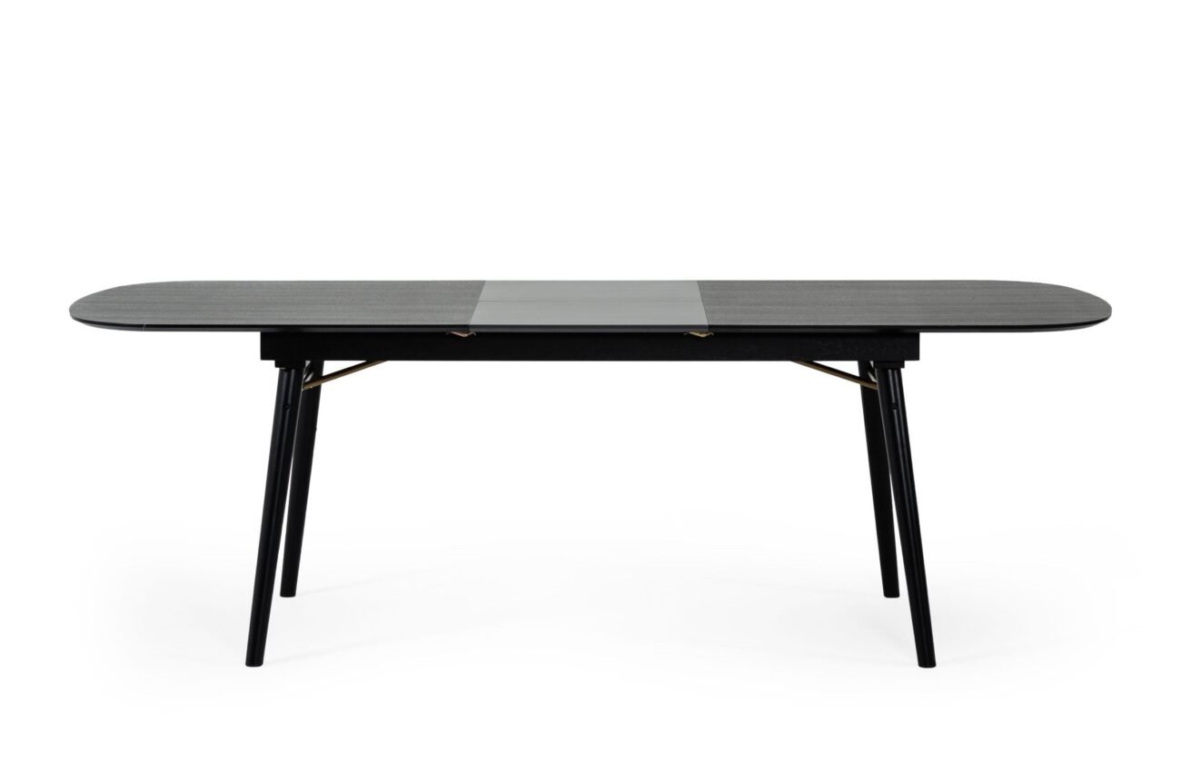 Modrest Addax - Modern Black Extendable Dining Table