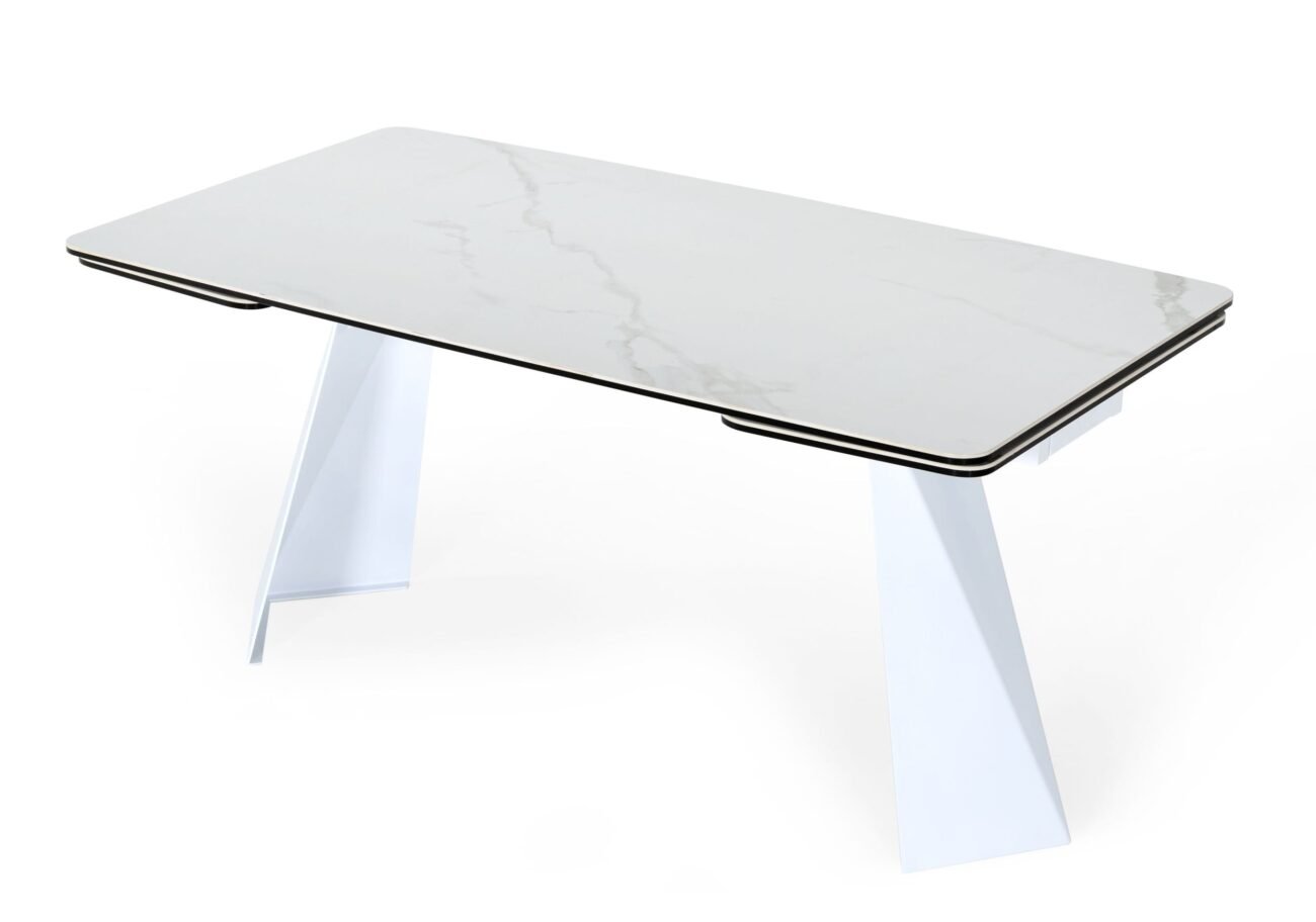 Modrest Encanto - Modern White Ceramic Dining Table - Image 2