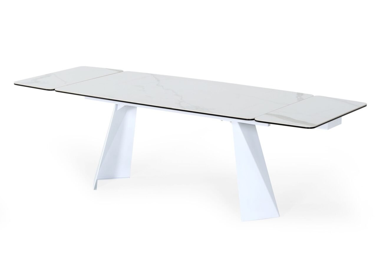 Modrest Encanto - Modern White Ceramic Dining Table - Image 3
