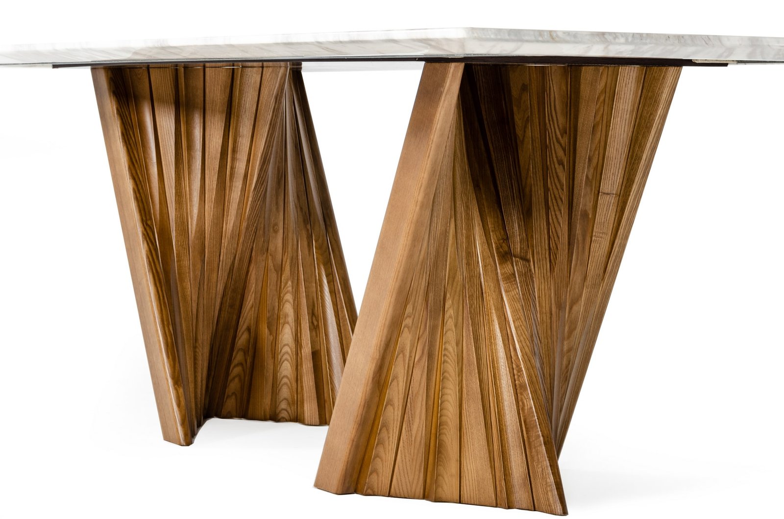 Modrest Cadence - Modern Walnut & Marble Dining Table - Image 5