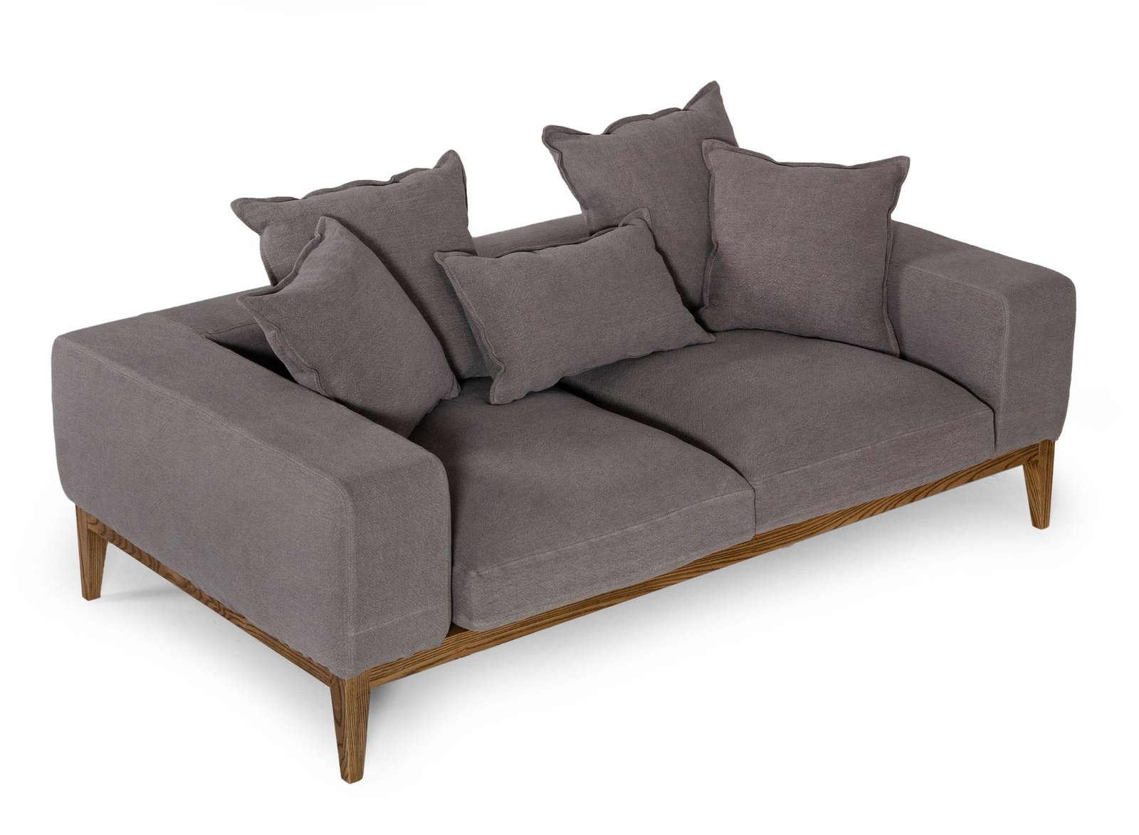 Divani Casa Corina - Modern Grey Linen Loveseat - Image 5