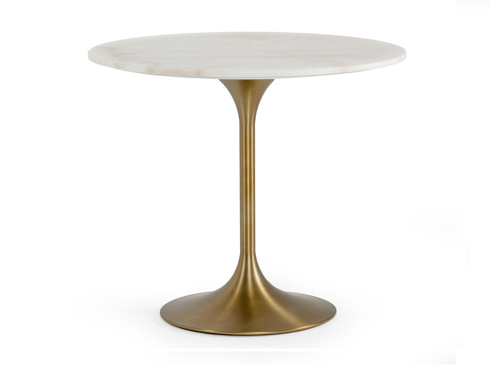 Modrest Collins - Glam White Marble & Gold Dining Table - Image 3