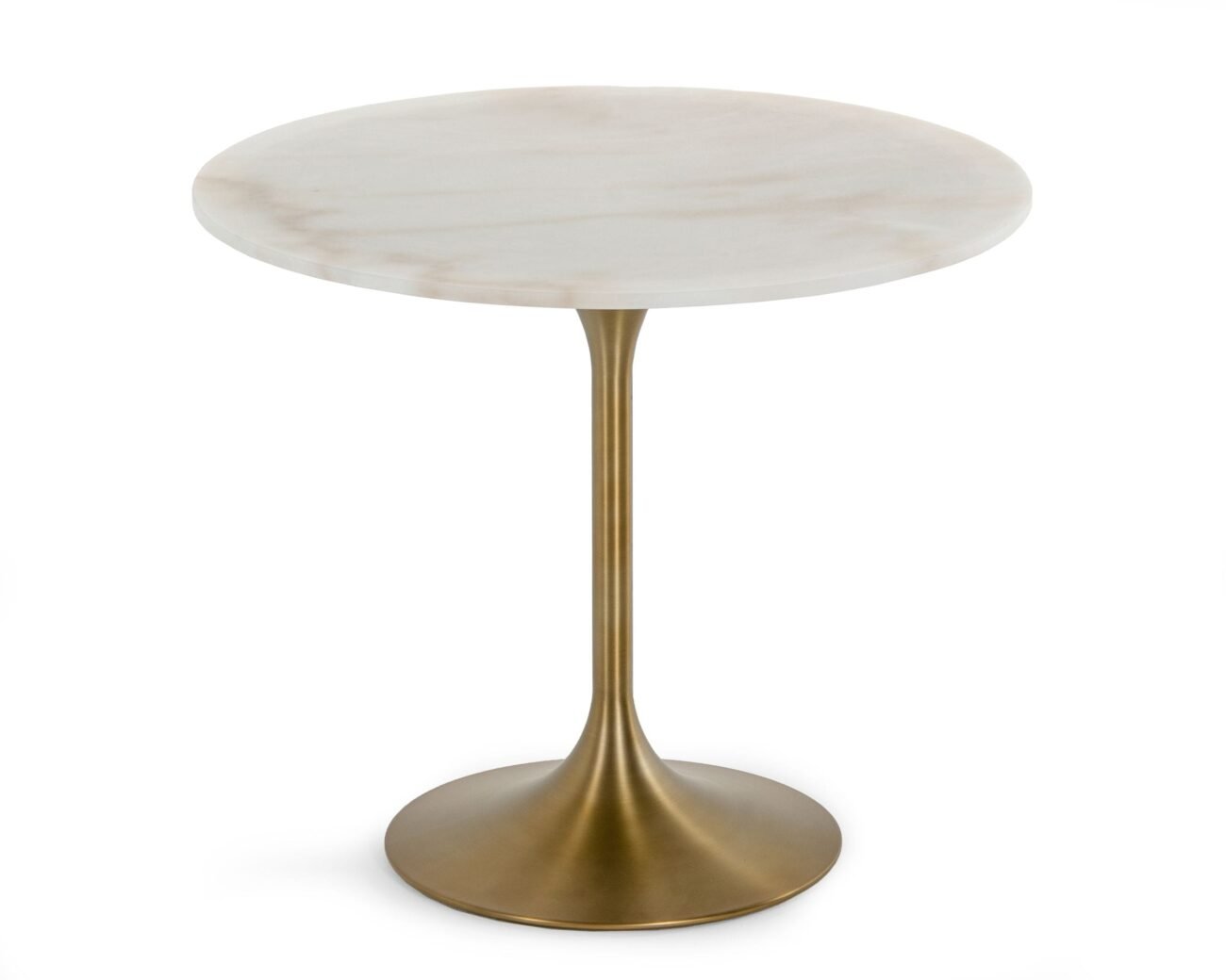 Modrest Collins - Glam White Marble & Gold Dining Table