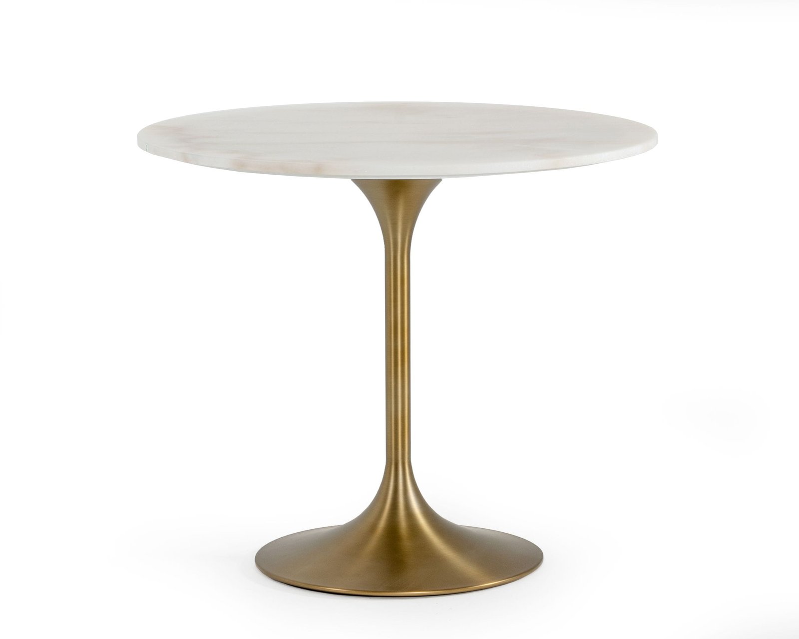 Modrest Collins - Glam White Marble & Gold Dining Table - Image 2
