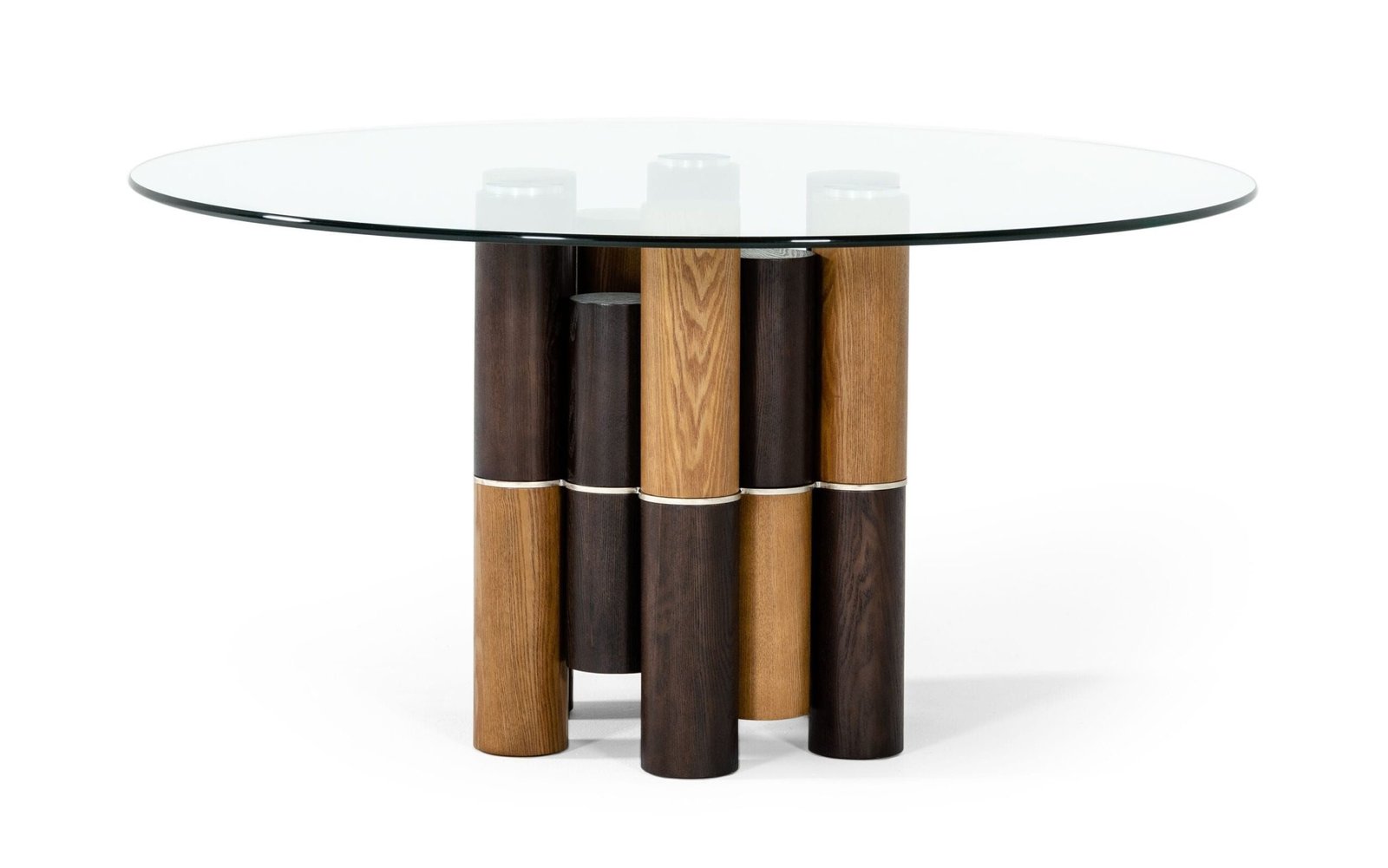 Modrest Greta - Modern Glass & Walnut Dining Table - Image 5