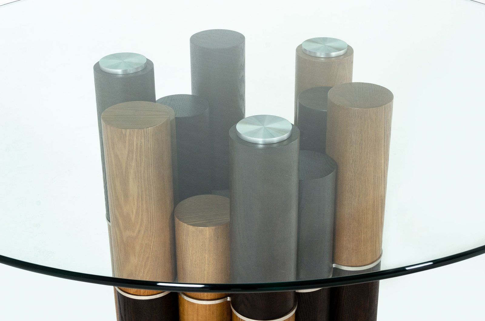 Modrest Greta - Modern Glass & Walnut Dining Table - Image 2