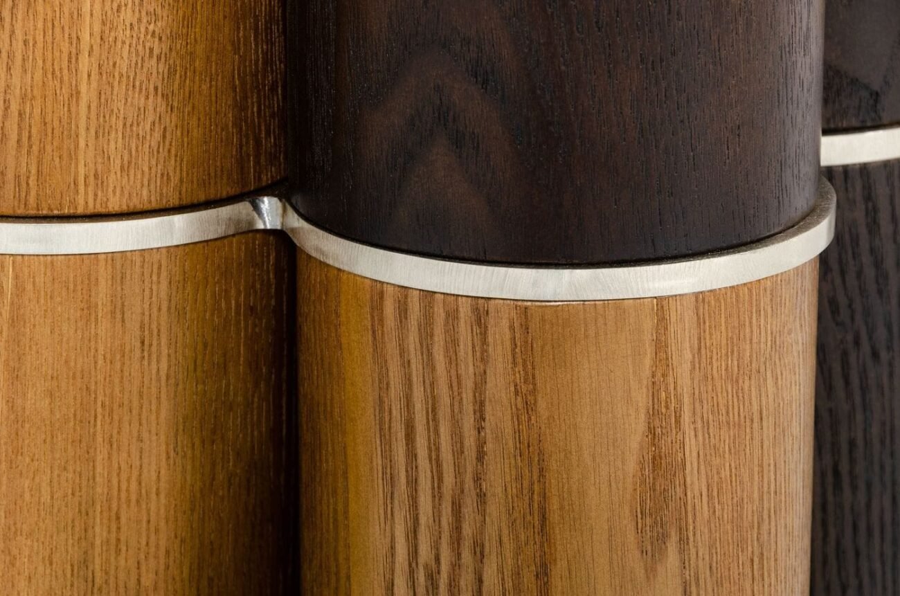 Modrest Greta - Modern Glass & Walnut Dining Table - Image 3