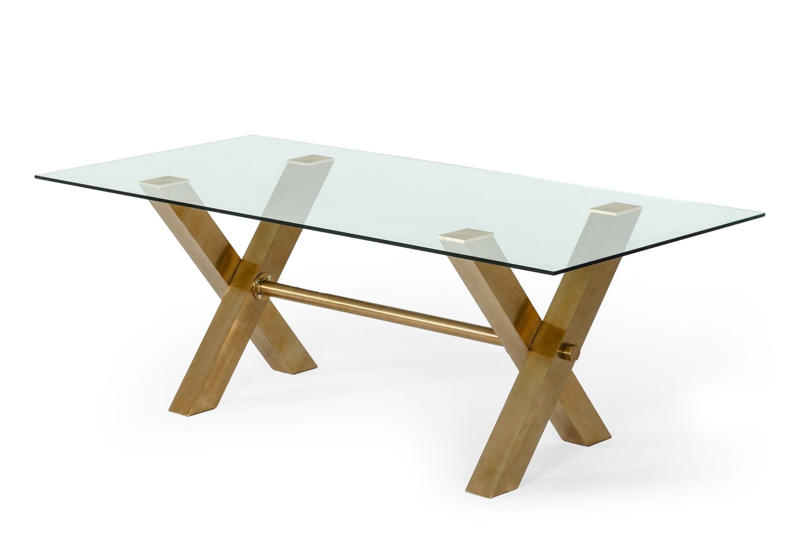 Modrest Dandy - Modern Golden & Glass Dining Table - Image 5