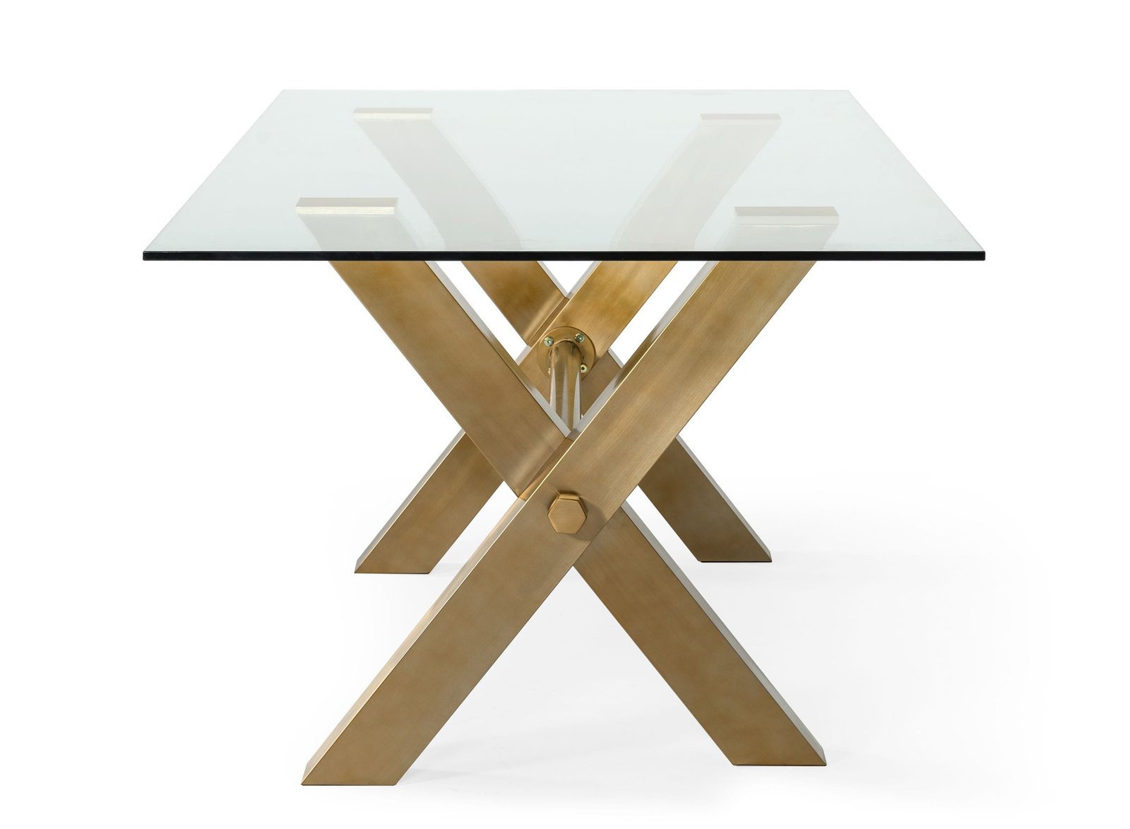 Modrest Dandy - Modern Golden & Glass Dining Table - Image 4