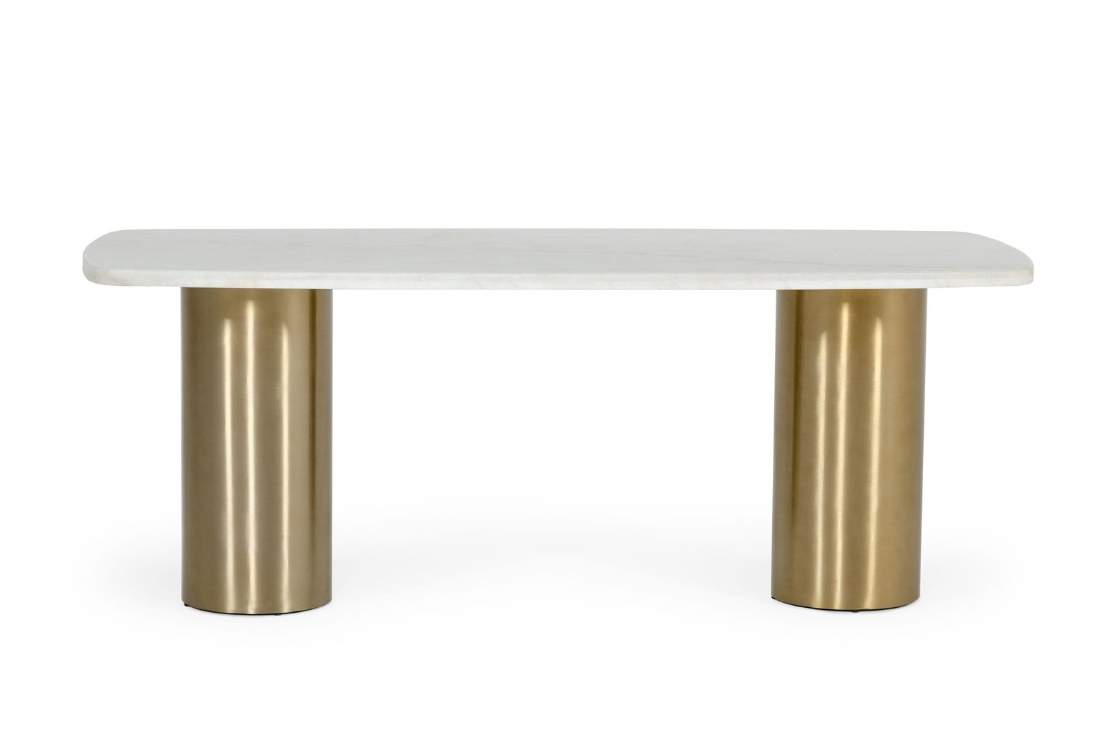 Modrest Rocky - Glam White Marble & Brush Gold Dining Table - Image 3
