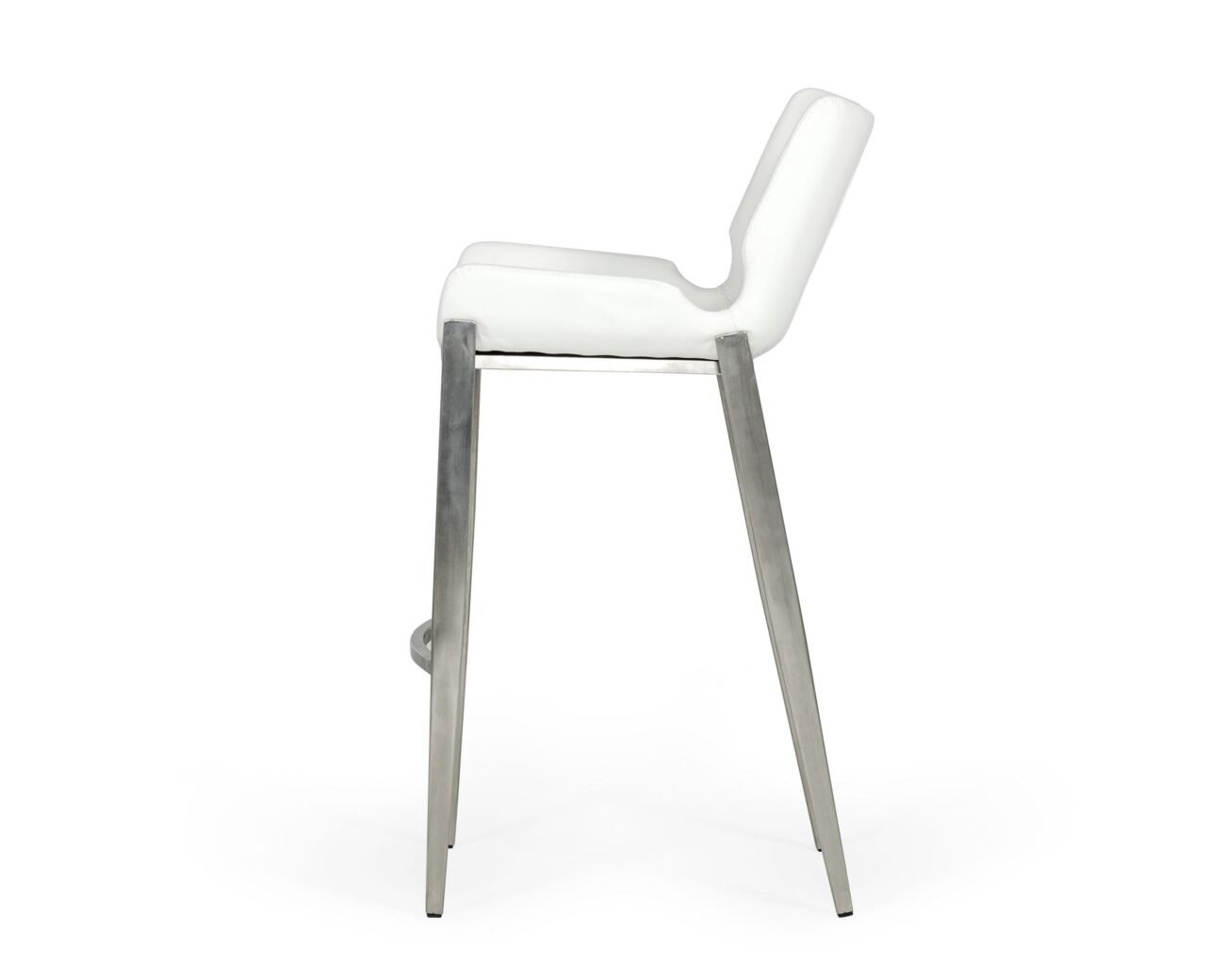 Modrest Dave - Modern White Leatherette Bar Stool (Set of 2) - Image 2