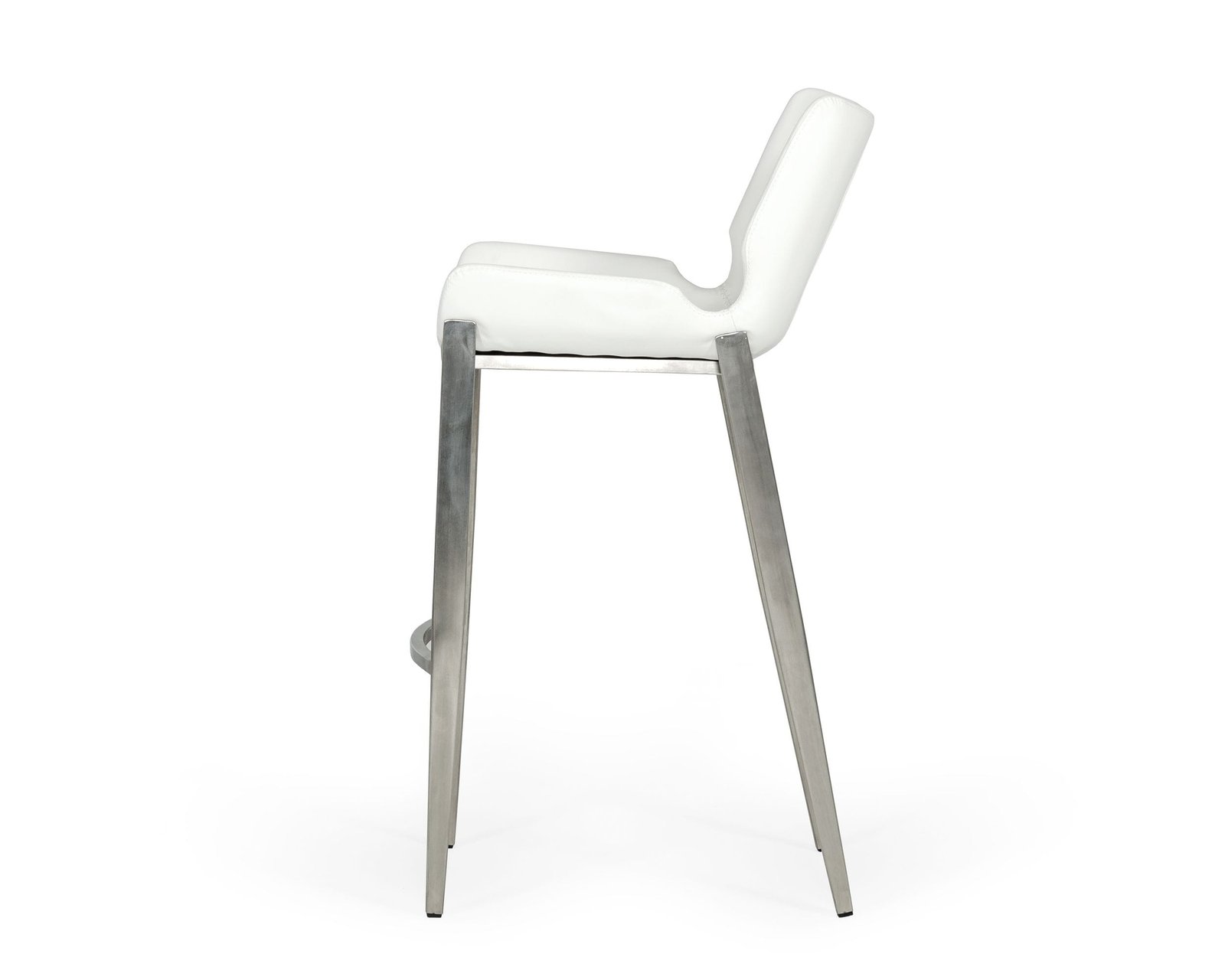 Modrest Dave - Modern White Leatherette Bar Stool (Set of 2) - Image 2