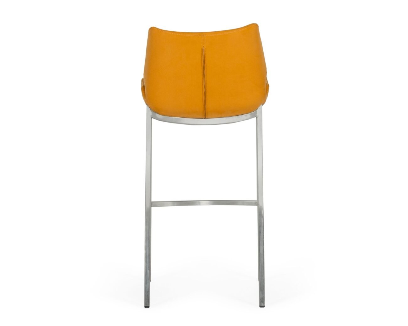 Modrest Dave - Modern Orange Leatherette Bar Stool (Set of 2) - Image 4