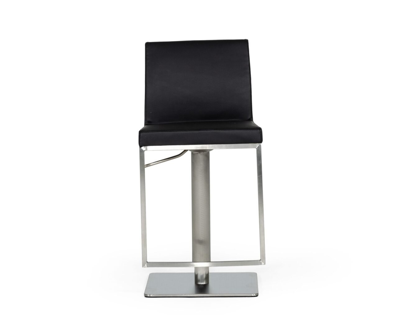 Modrest Folsum - Modern Black & Brushed Stainless Steel Bar Stool