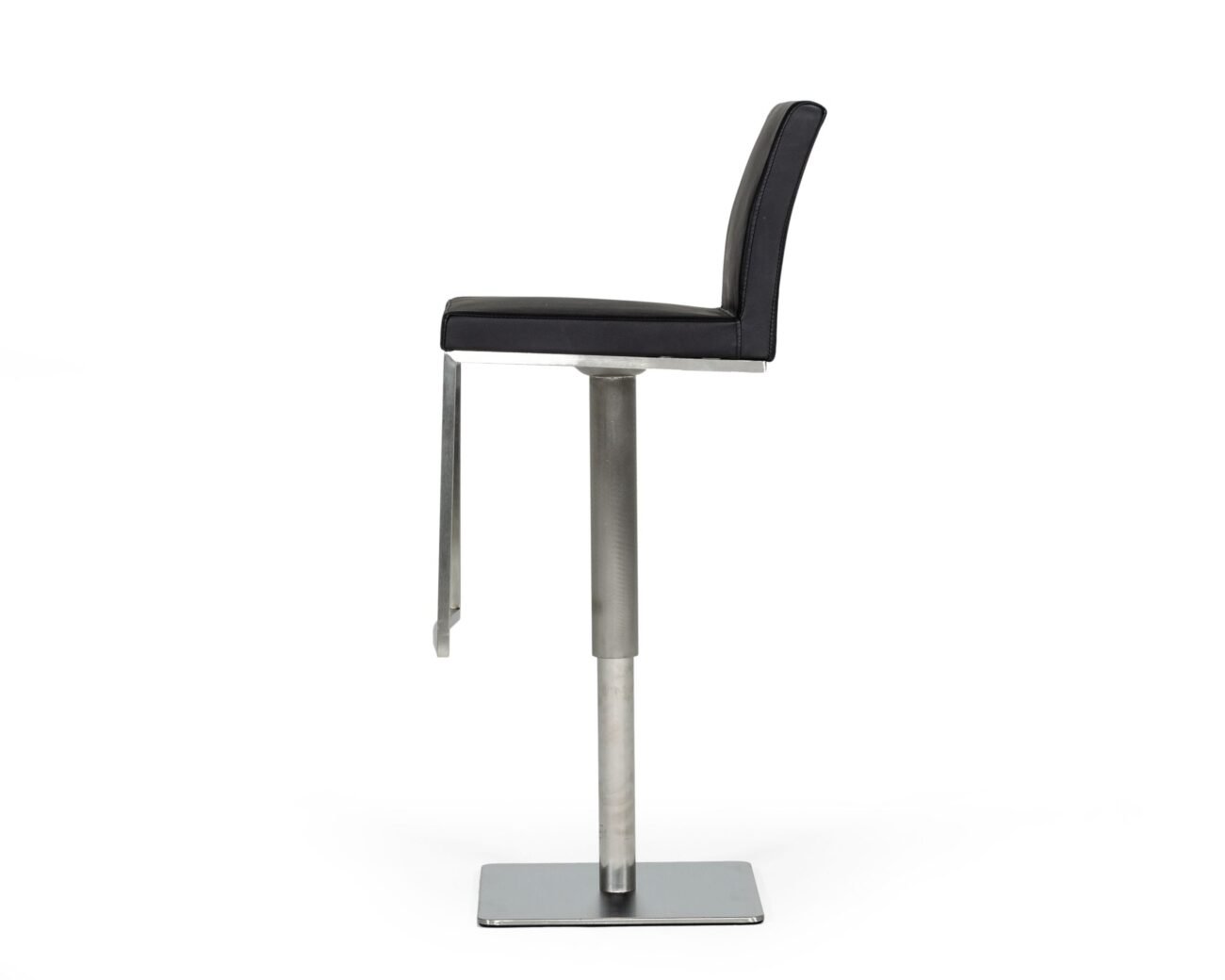 Modrest Folsum - Modern Black & Brushed Stainless Steel Bar Stool - Image 2