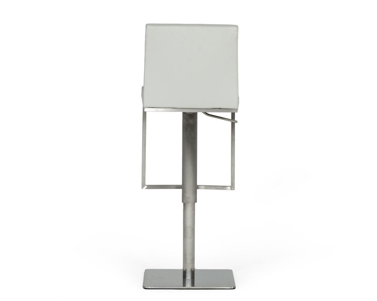Modrest Folsum - Modern Light Grey & Brushed Stainless Steel Bar Stool - Image 3