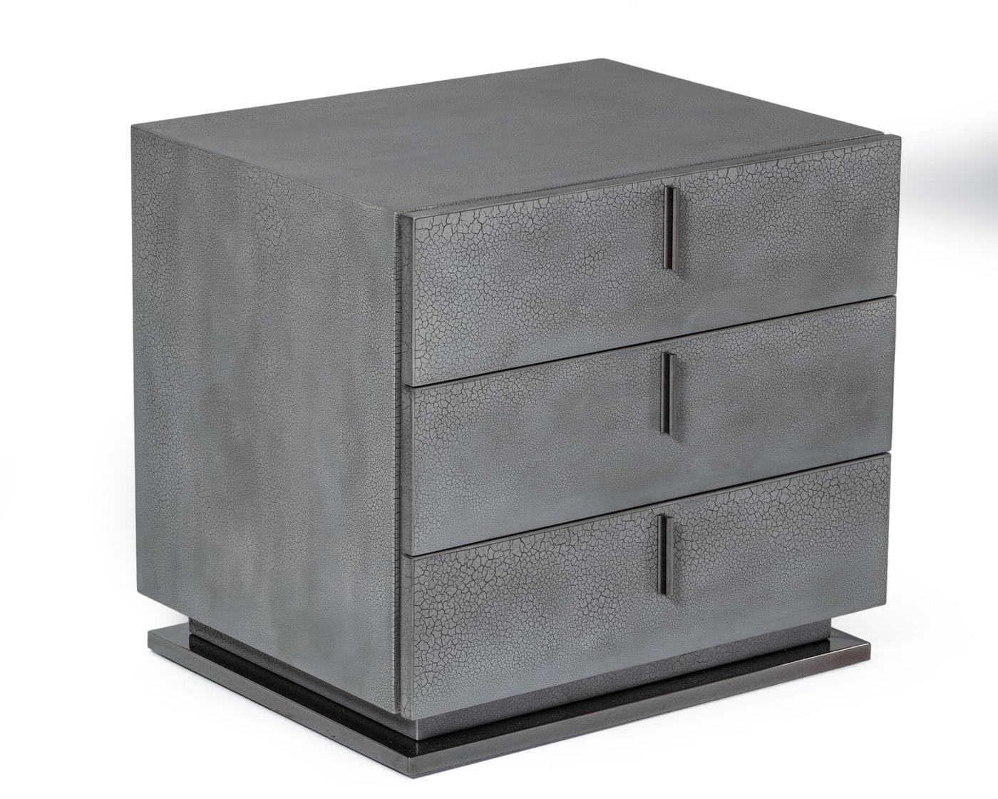 Modrest Buckley - Modern Grey & Black Stainless Steel Bed w/ Nightstands - Image 5