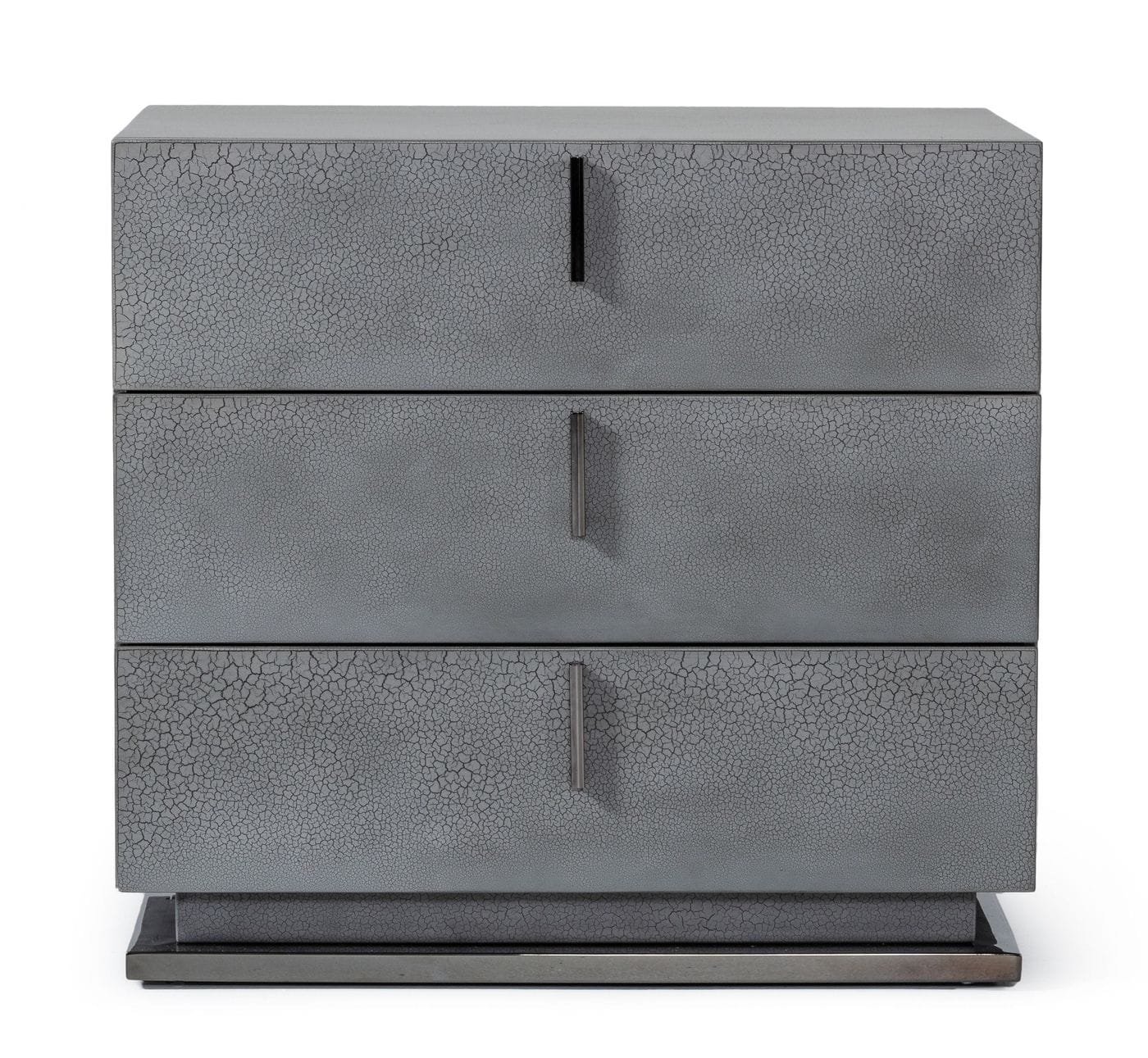 Modrest Buckley - Modern Grey & Black Stainless Steel Bed w/ Nightstands - Image 2