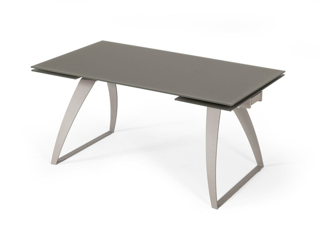 Modrest Pittson - Modern Extendable Grey Glass Dining Table - Image 3