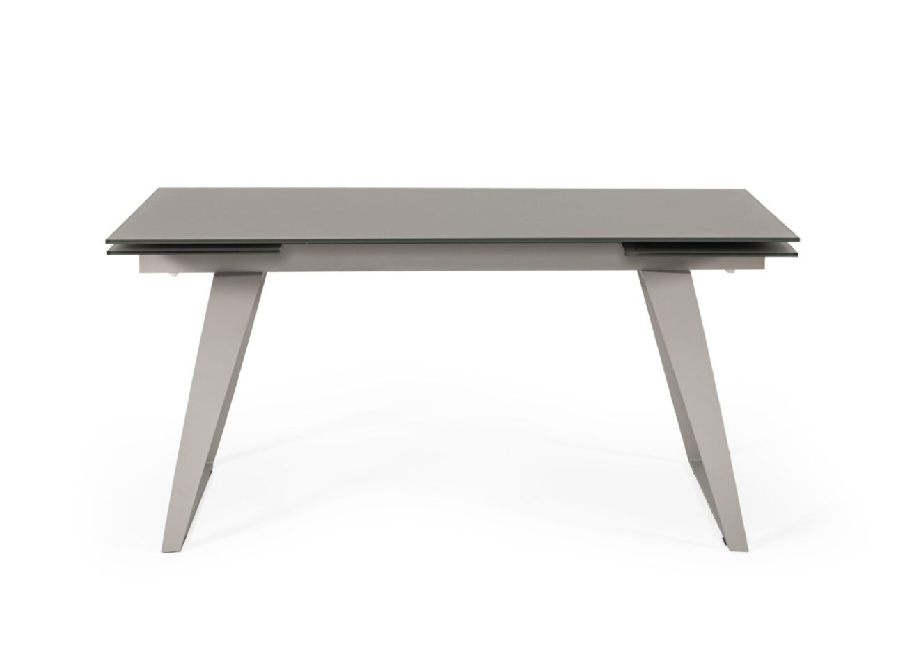 Modrest Pittson - Modern Extendable Grey Glass Dining Table - Image 2