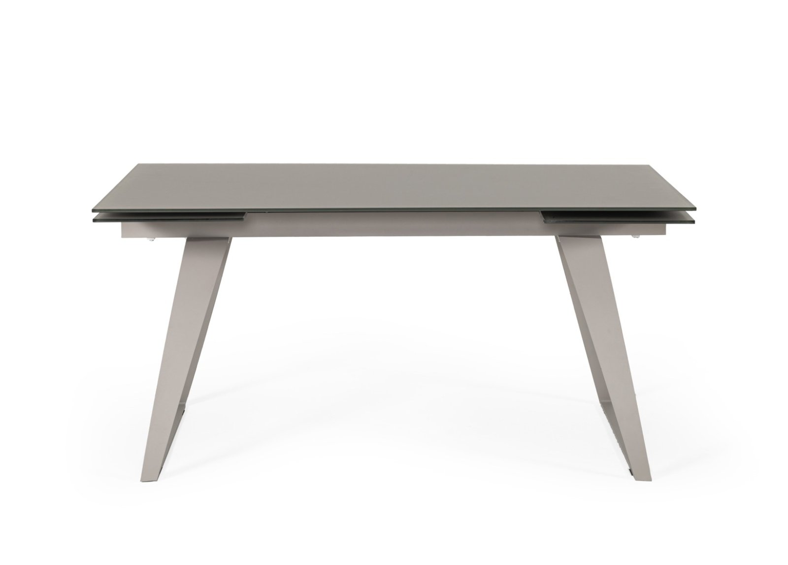 Modrest Pittson - Modern Extendable Grey Glass Dining Table - Image 2
