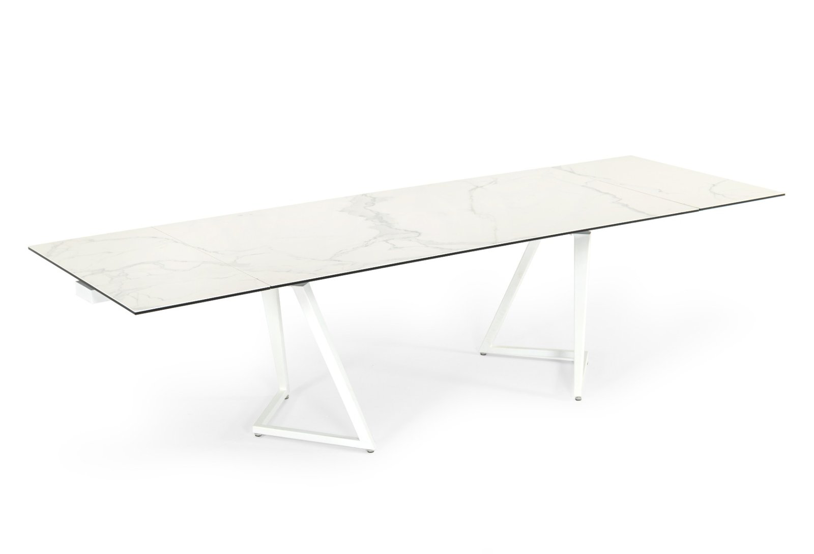 Modrest Farrell - Modern White Ceramic Extendable Dining Table - Image 3