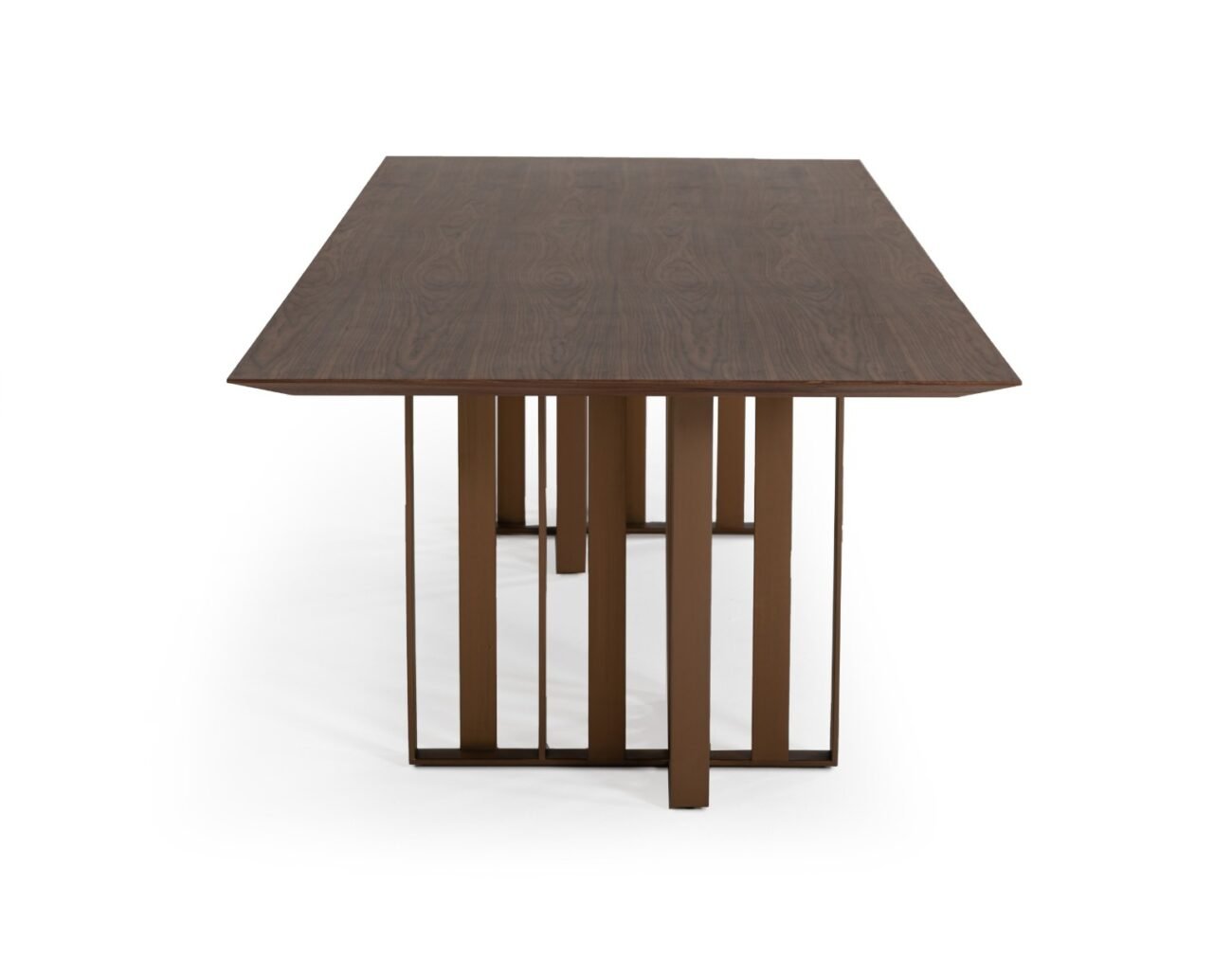 Modrest Livia - Modern Wenge & Gold Stainless Steel Dining Table - Image 3