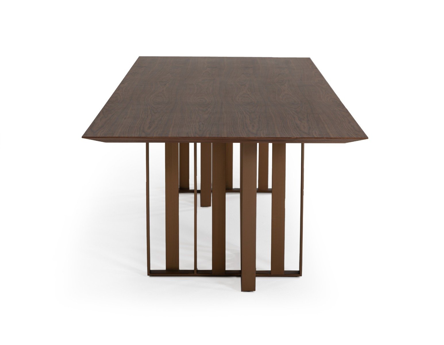 Modrest Livia - Modern Wenge & Gold Stainless Steel Dining Table - Image 3