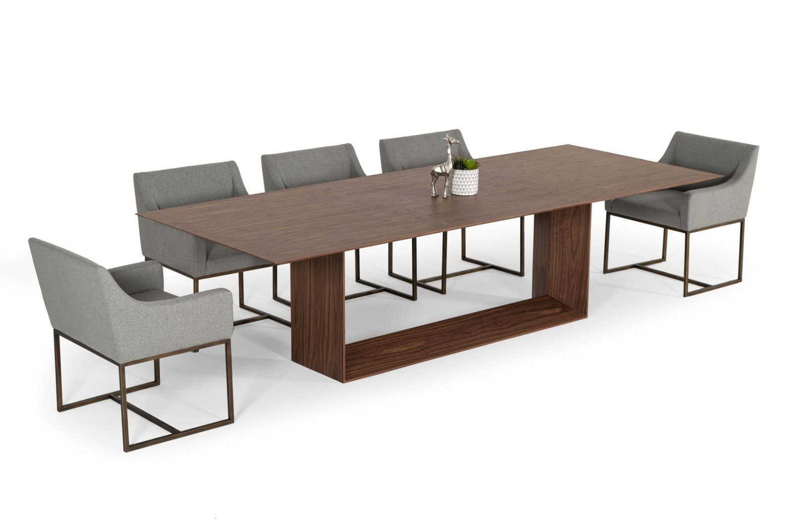 Modrest Channa - Modern Walnut Dining Table - Image 3