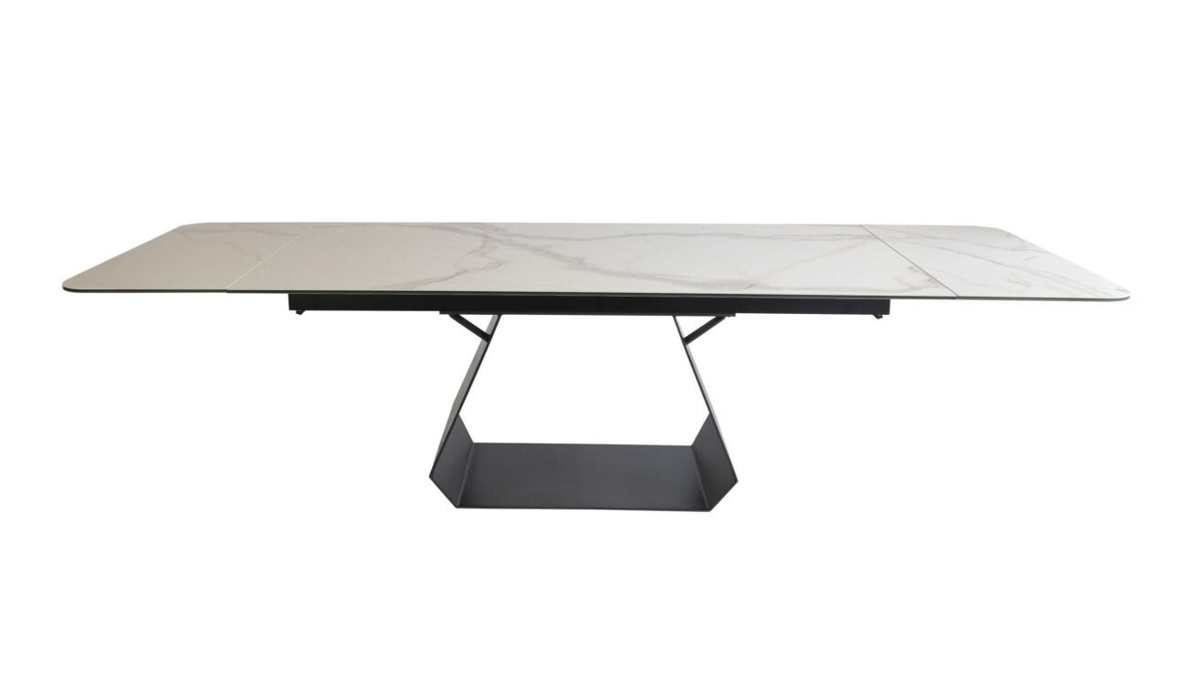 Modrest Howell - Modern White Ceramic Extendable Dining Table - Image 4