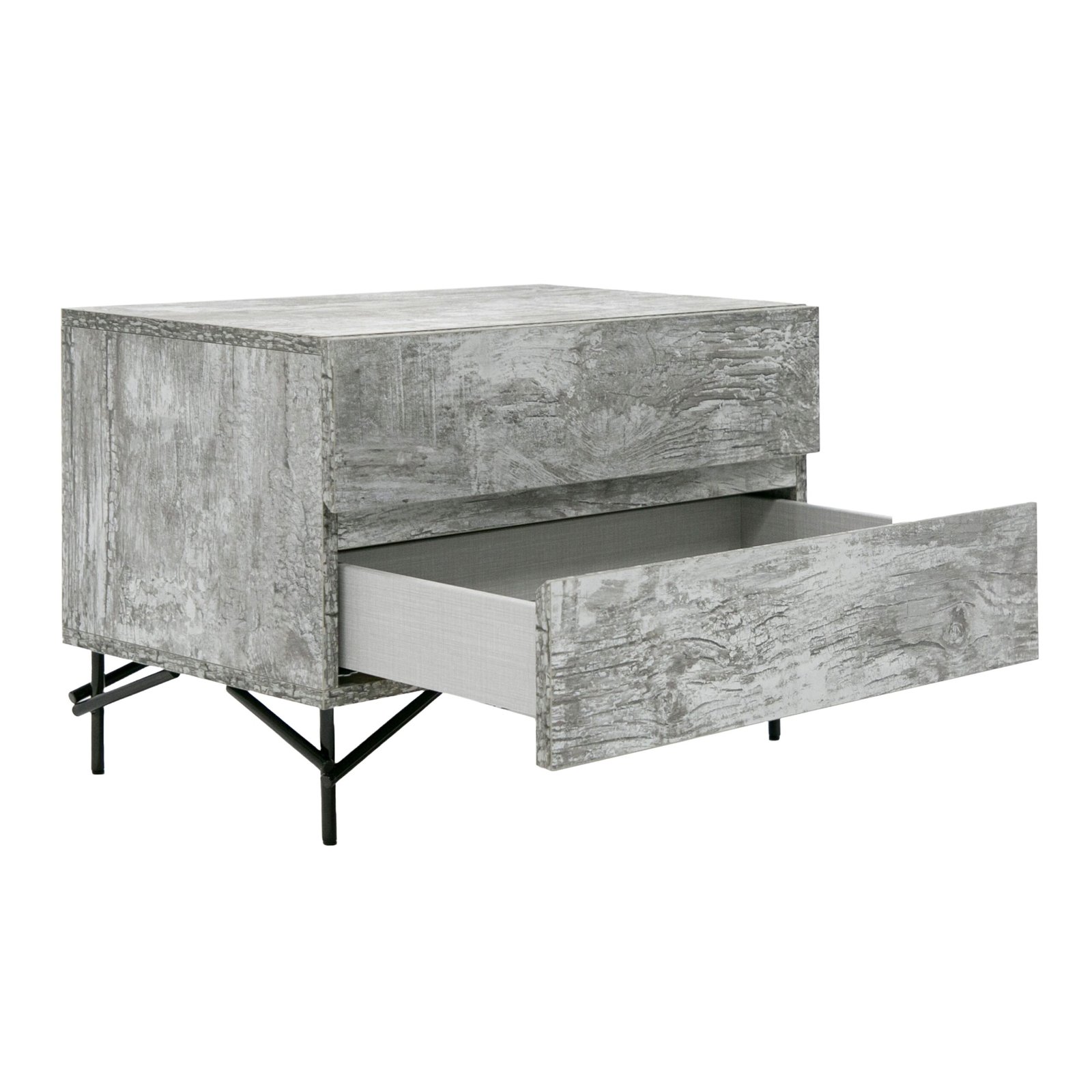 Nova Domus Aria - Italian Modern Multi Grey with texture Nightstand - Image 5