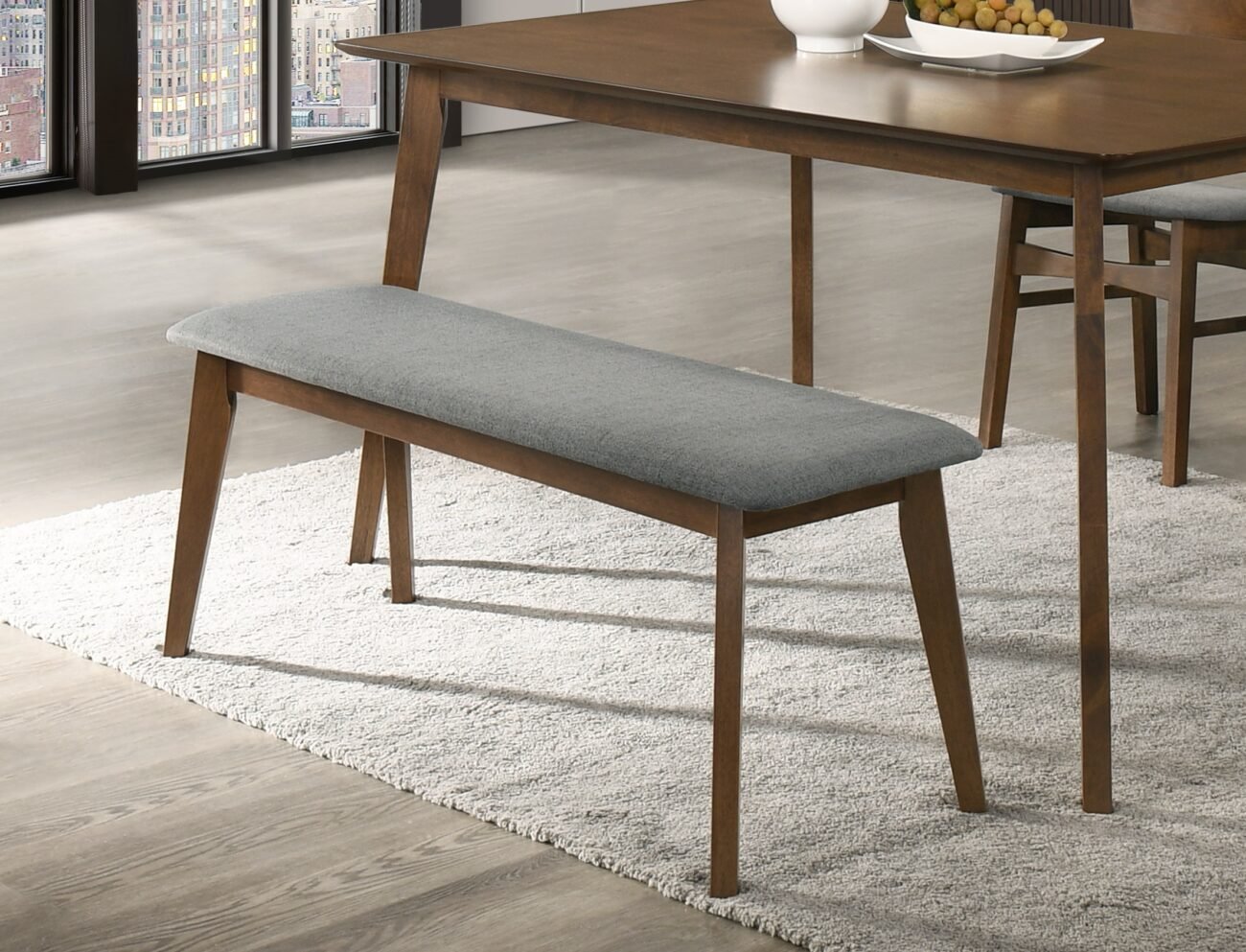 Modrest Castillo - Modern Walnut Dining Bench - Image 3