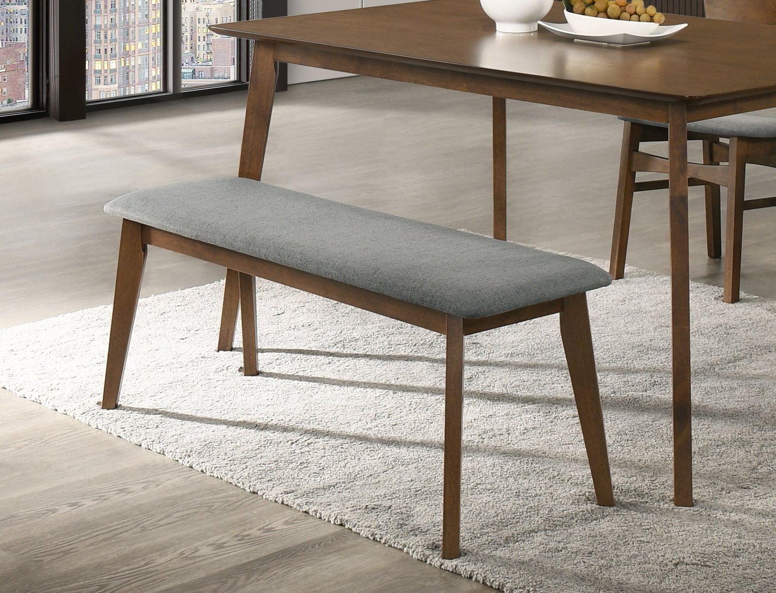 Modrest Castillo - Modern Walnut Dining Bench - Image 3
