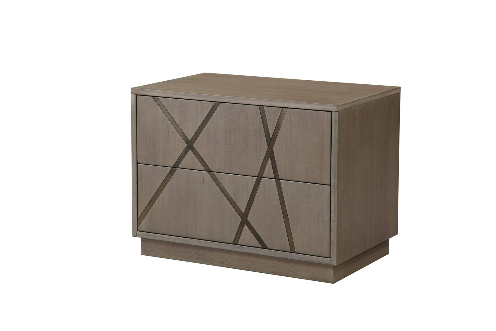 Modrest Nixa - Modern Beige Velvet + Brushed Bronze + Birch 4-Piece Bedroom Set - Image 2