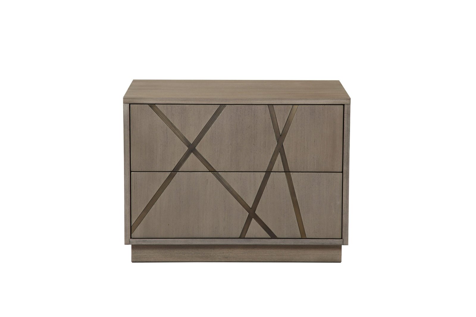 Modrest Nixa - Modern Beige Velvet + Brushed Bronze + Birch 4-Piece Bedroom Set - Image 3