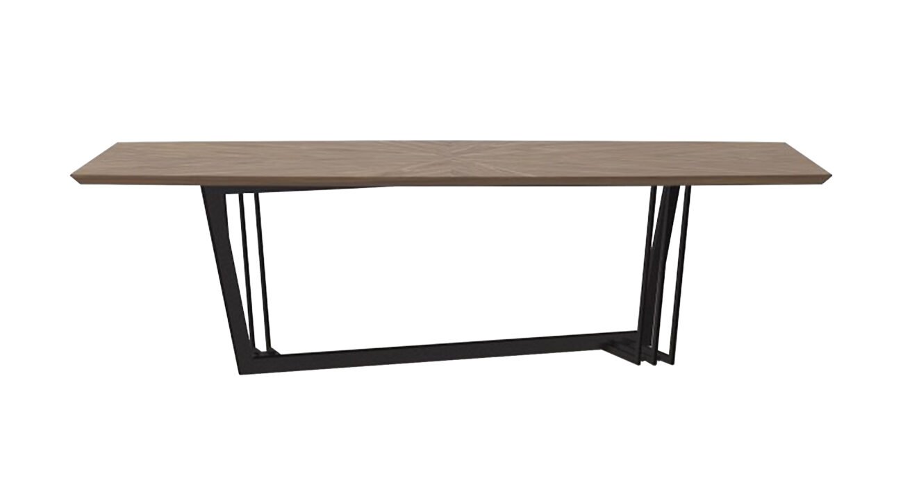 Modrest Gilroy - Modern Walnut and Black Dining Table - Image 4