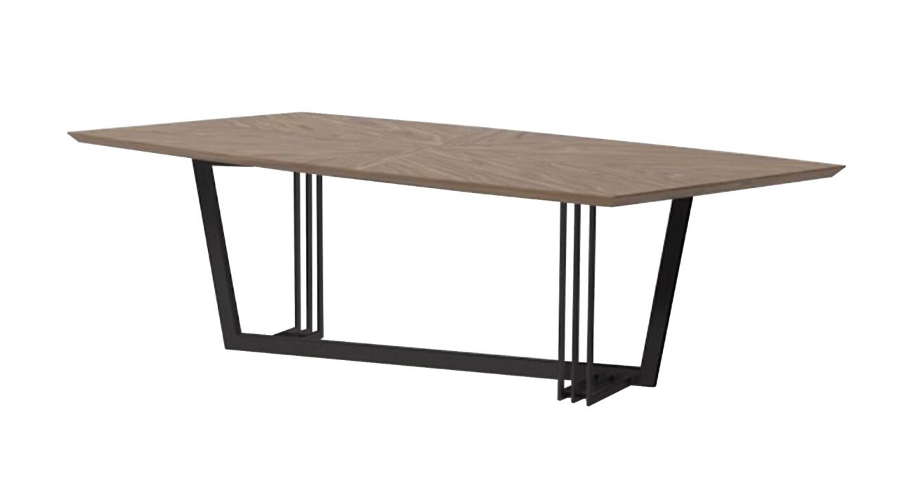 Modrest Gilroy - Modern Walnut and Black Dining Table - Image 5