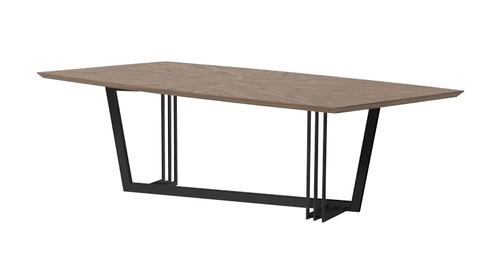 Modrest Gilroy - Modern Walnut and Black Dining Table - Image 5