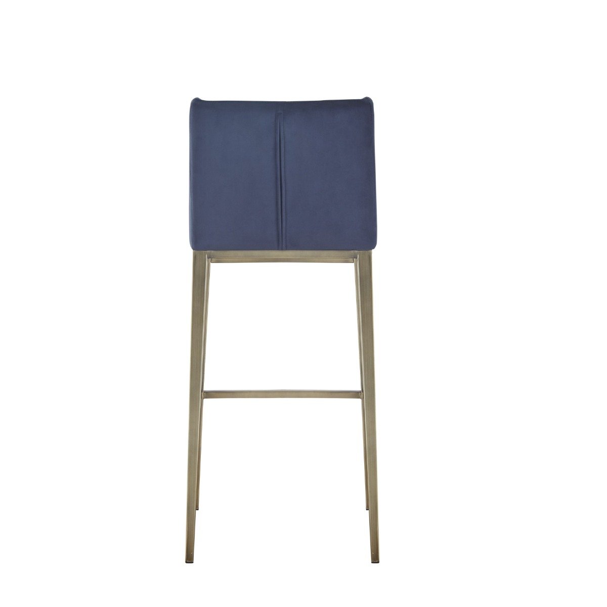 Modrest Mimi - Contemporary Blue Velvet + Brass Counter Stool Set of 2 - Image 2