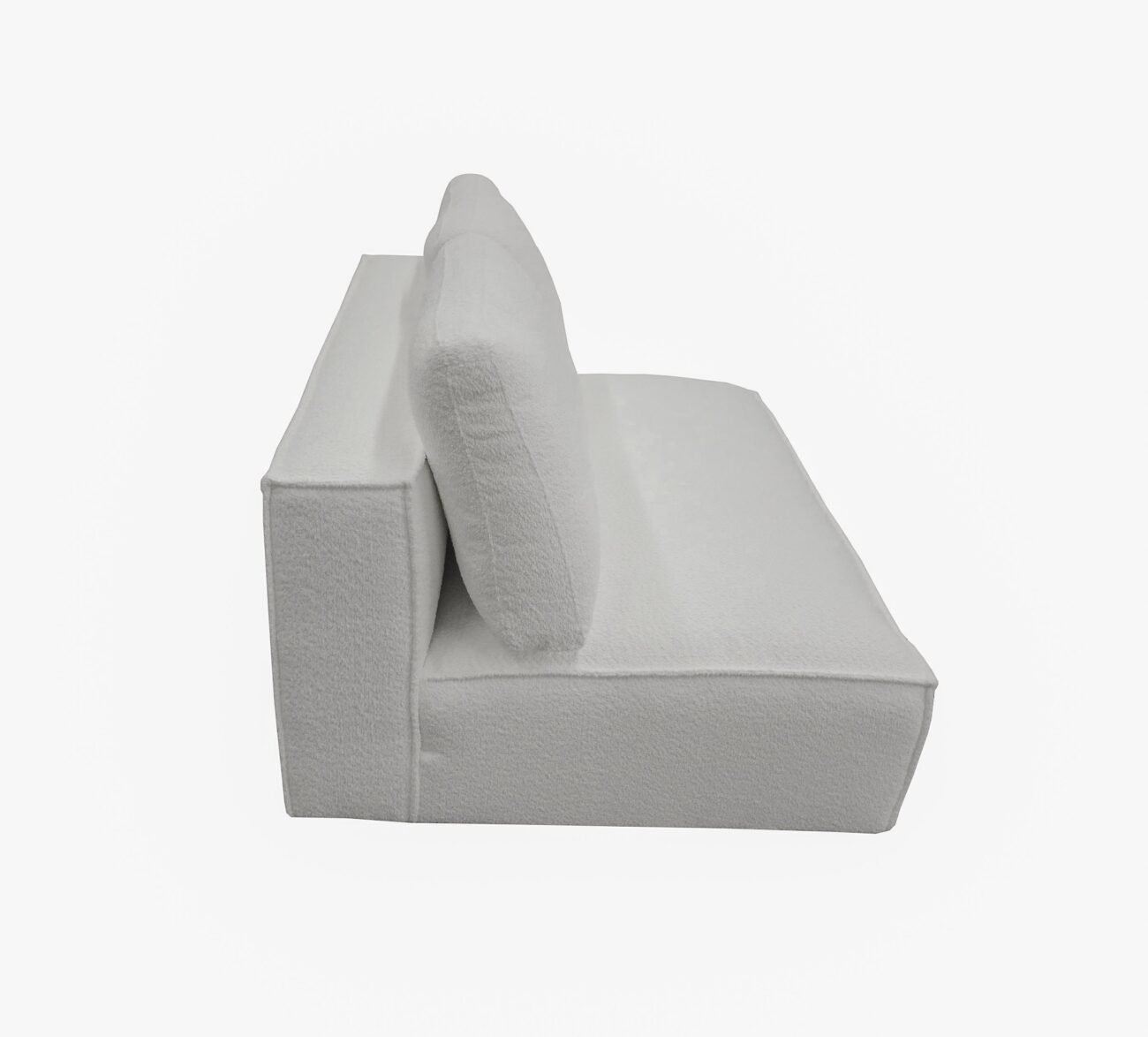 Divani Casa Lulu - Modern White Fabric Modular Sectional Sofa w/ Left Facing Chaise - Image 5