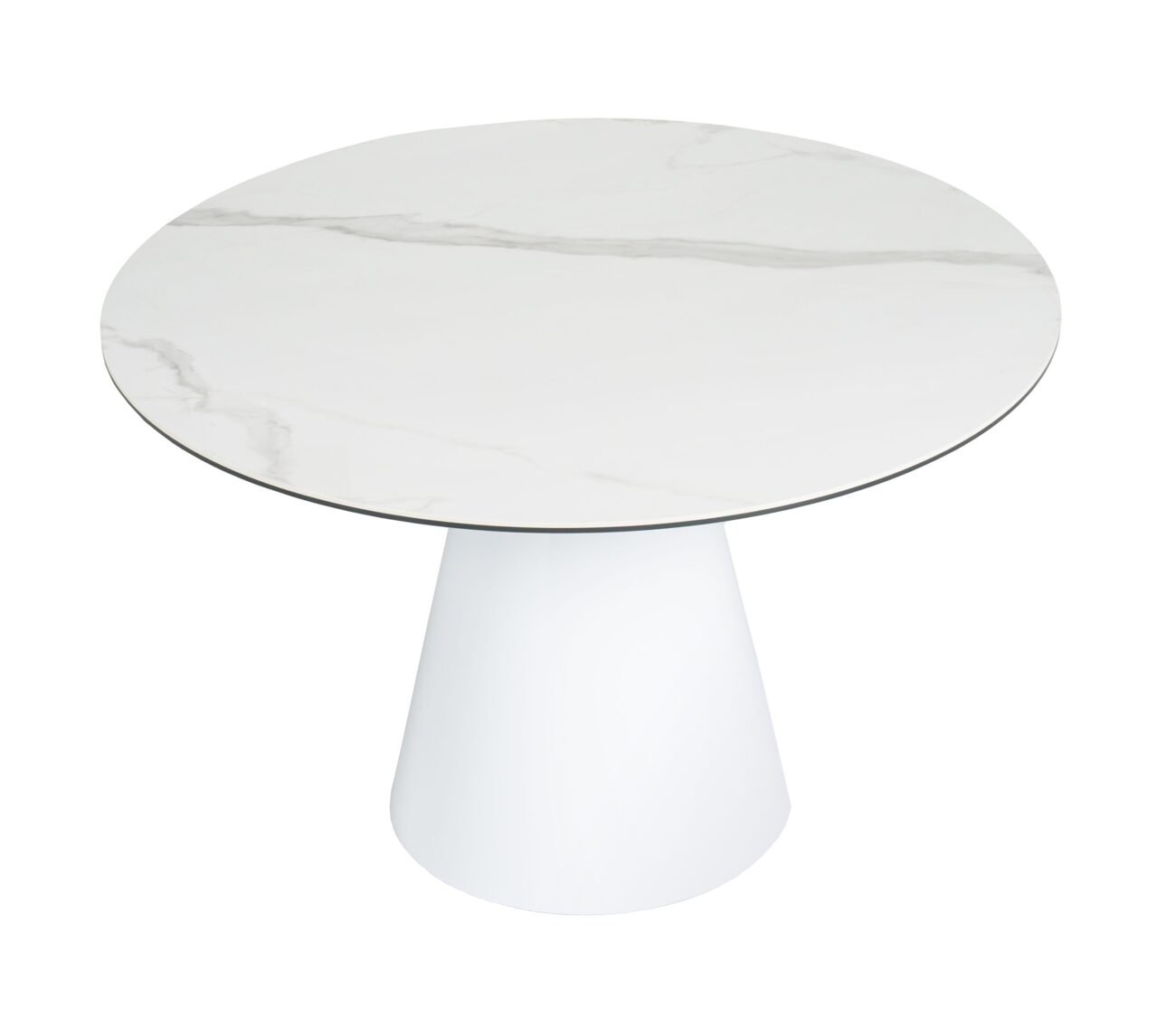 Modrest Edith - Modern Round White Ceramic Dining Table - Image 5