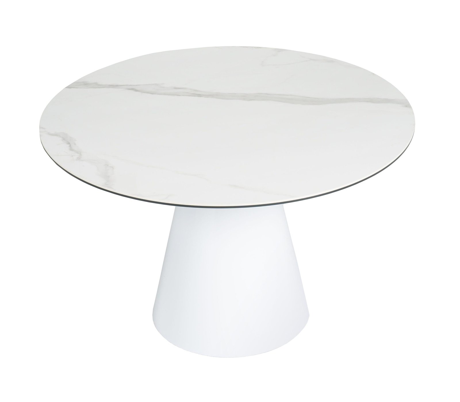 Modrest Edith - Modern Round White Ceramic Dining Table - Image 5