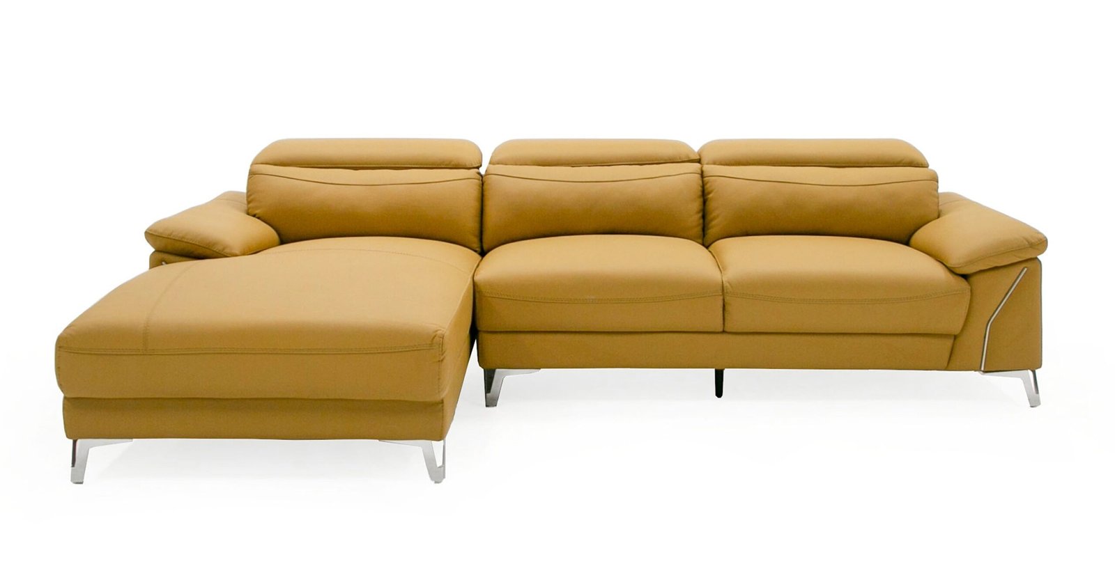 Divani Casa Sura - Modern Camel Leather Left Facing Sectional Sofa - Image 2