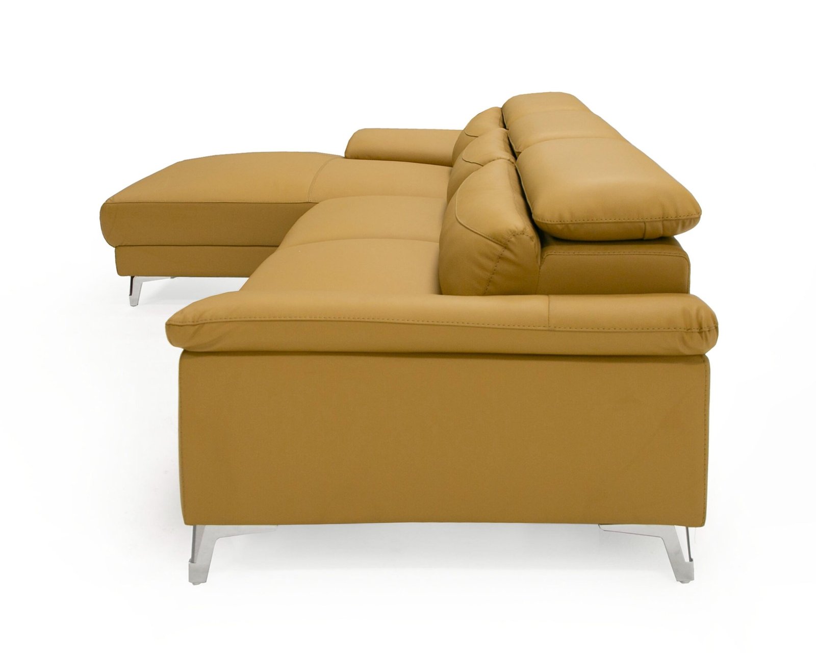 Divani Casa Sura - Modern Camel Leather Left Facing Sectional Sofa - Image 4