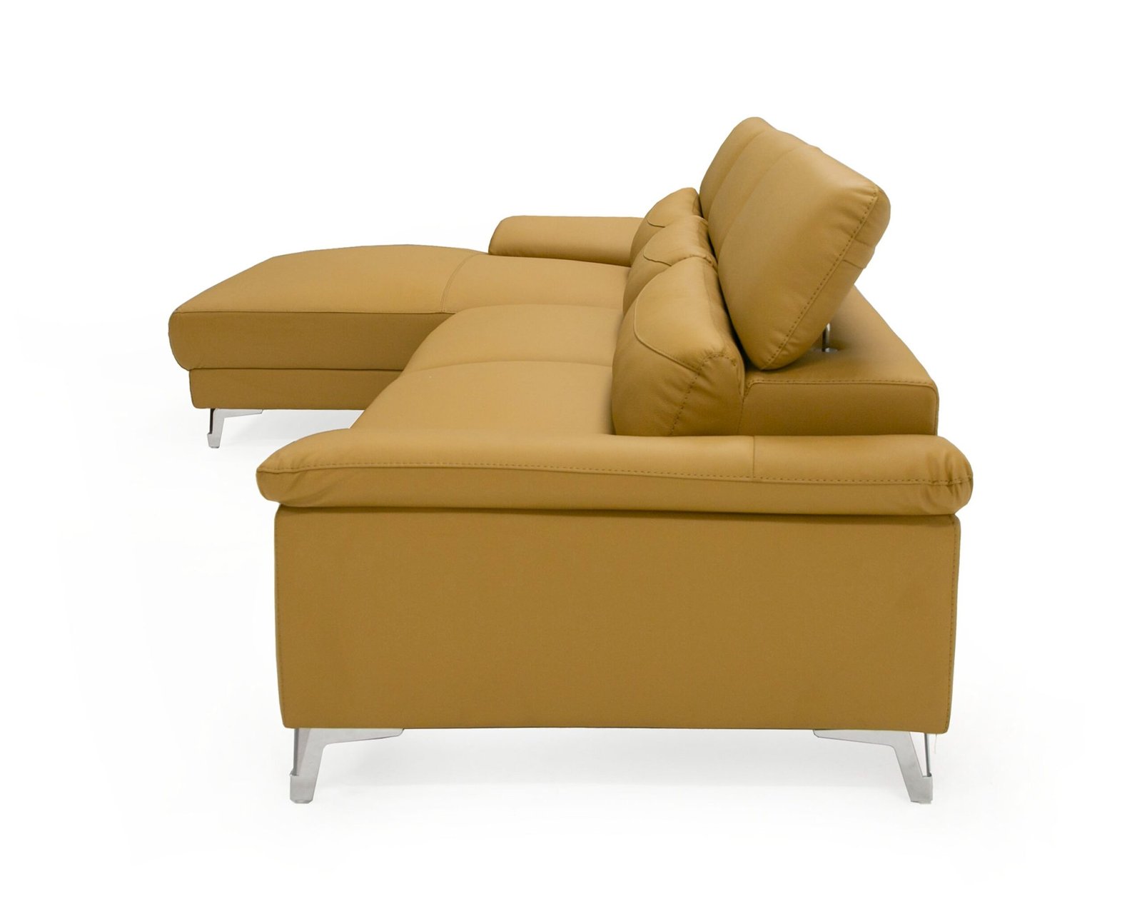 Divani Casa Sura - Modern Camel Leather Left Facing Sectional Sofa - Image 5