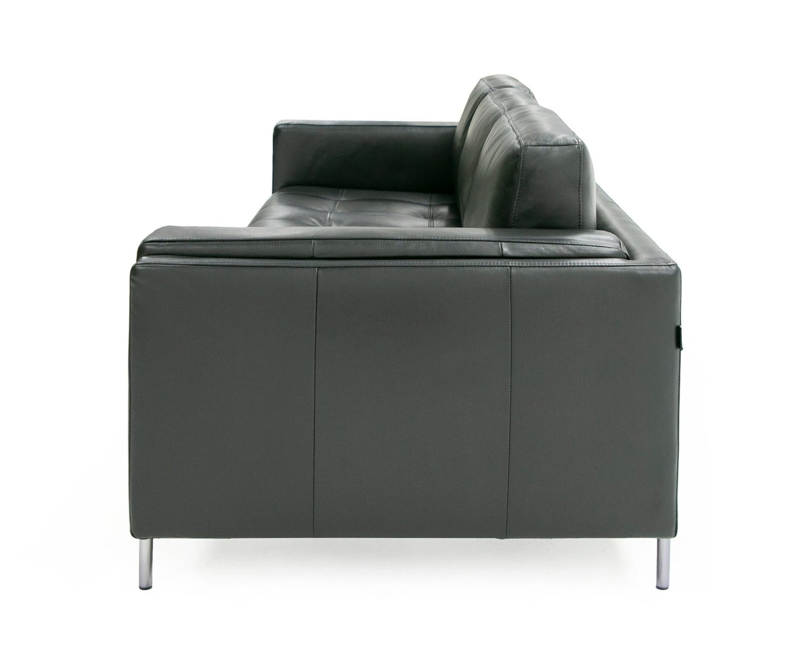 Divani Casa Schmidt - Modern Black Leather Sofa + 2 Chairs - Image 4